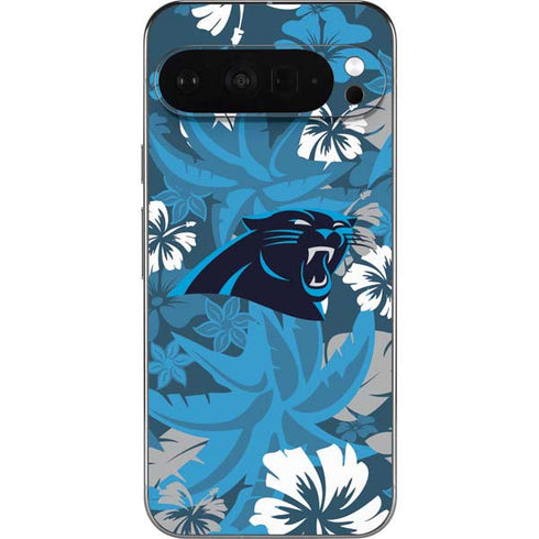NFL Carolina Panthers Tropical Print Pixel 9 Pro XL Skin